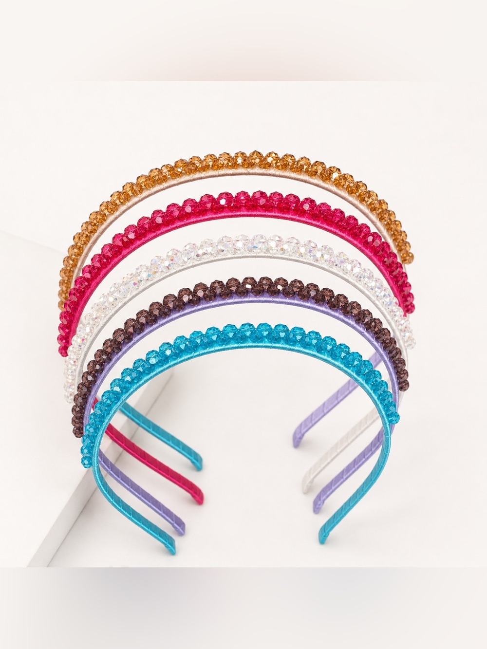 Crystal Beaded Headband 5 Set